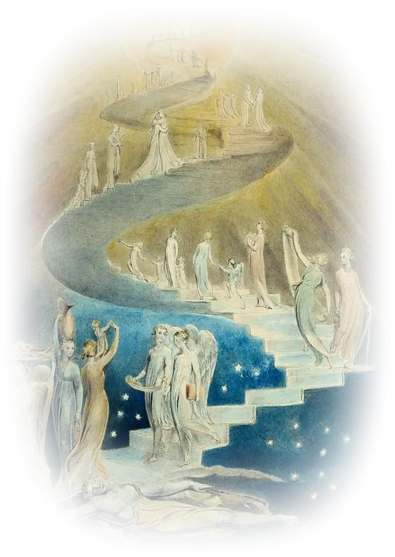 Jacob's Ladder — William Blake, about 1805
